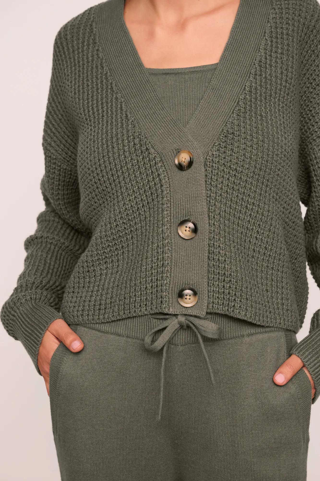 Recycled Sweater Cropped Cardigan