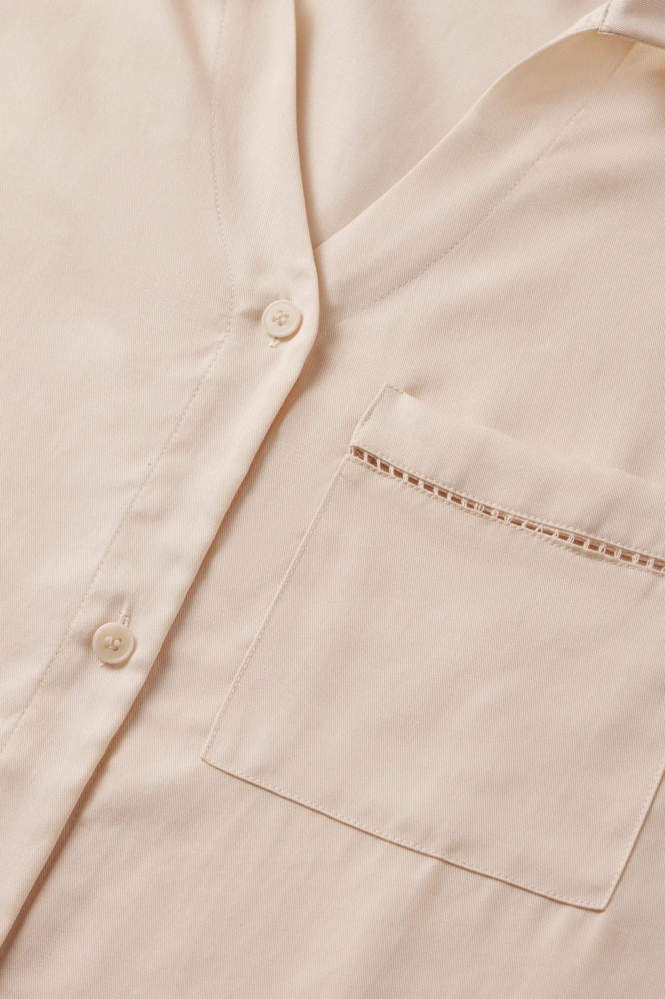 Tencel Woven Relaxed Button Front Top
