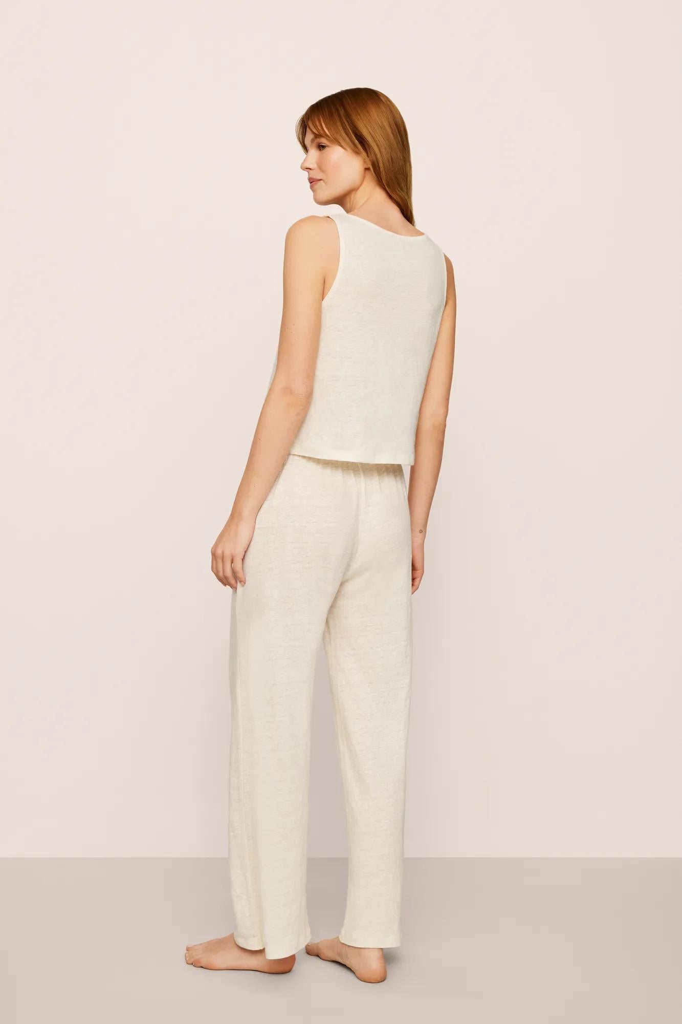 Organic Linen Knit High Waisted Pant