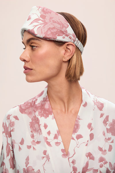 Eberjey x L'AGENCE - Inez Washable Silk Printed Eye Mask